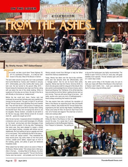 April 2013 - Thunder Roads Texas Motorcycle Magazine