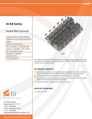 tii 68 Series Sealed Wire Terminal - Tii Network Technologies