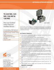 Tii 320 NIZ, 325 NIZ, 326 NIZ & 126 NIZ One-Line Outdoor