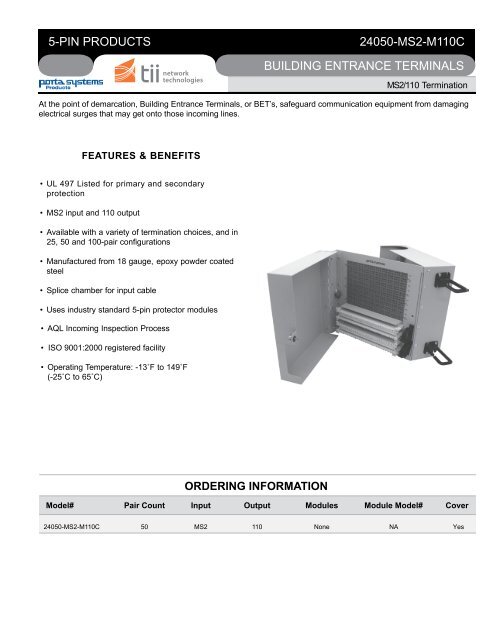 24050-MS2-M110C - Tii Network Technologies