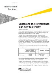 Japan and the Netherlands sign new tax treaty - Ernst & Young T ...