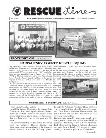 paris-henry county rescue squad - Tennessee Association of ...
