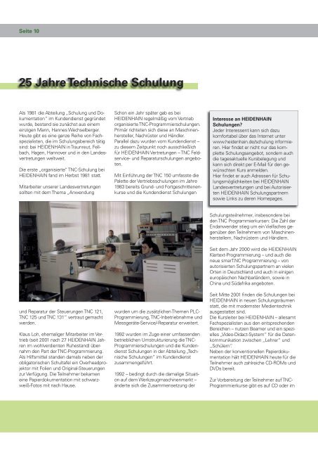 Klartext 45 - TNC 640 - DR. JOHANNES HEIDENHAIN GmbH