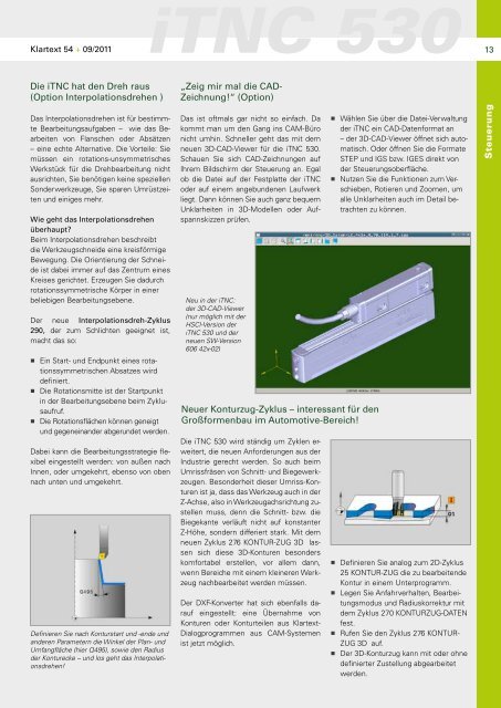 Klartext 54 - TNC 640 - DR. JOHANNES HEIDENHAIN GmbH