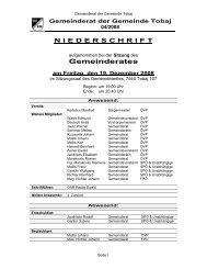 Protokoll Gemeinderatssitzung (112 KB) - .PDF - Tobaj