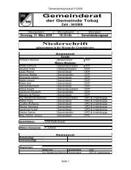 Protokoll Gemeinderatssitzung (204 KB) - .PDF - Tobaj