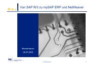 Von SAP R/3 zu mySAP ERP und NetWeaver - TOBA Team eV