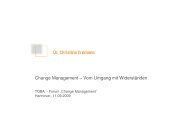 Change Management ? Vom Umgang mit ... - TOBA Team eV