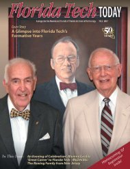 President's Perspective - Florida Tech Today - Florida Institute of ...