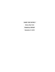 DANBY FIRE DISTRICT Ithaca, New York FINANCIAL REPORT ...