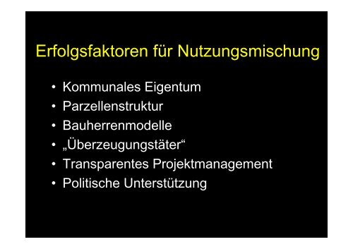 Nutzungsmischung im Städtebau - Initiative Arbeit und Klimaschutz