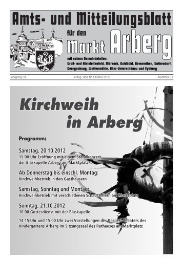 Samstag, 20.10.2012 - Markt Arberg