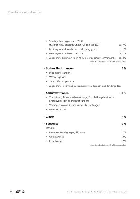 Krise der Kommunalfinanzen Handreichungen ... - Arbeit und Leben