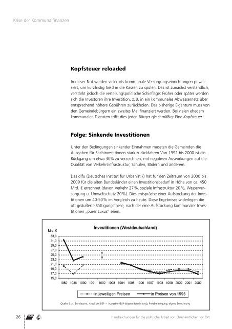 Krise der Kommunalfinanzen Handreichungen ... - Arbeit und Leben