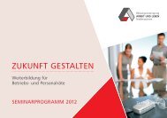 ZUKUNFT GESTALTEN - Arbeit und Leben