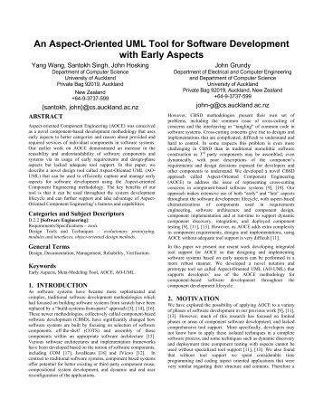 An Aspect-Oriented UML Tool for Software Development with ... - trese