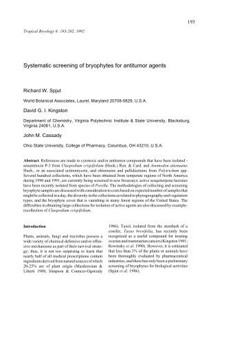 Full text pdf - Tropical Bryology