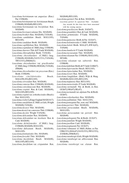 Checklist of the mosses of sub-Saharan Africa