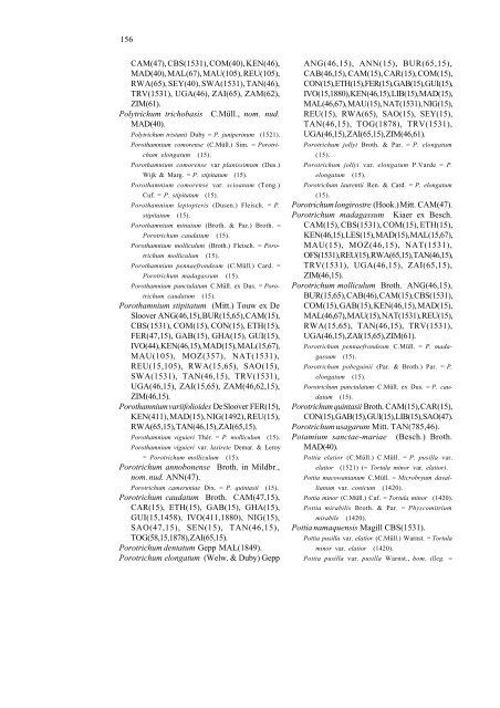 Checklist of the mosses of sub-Saharan Africa