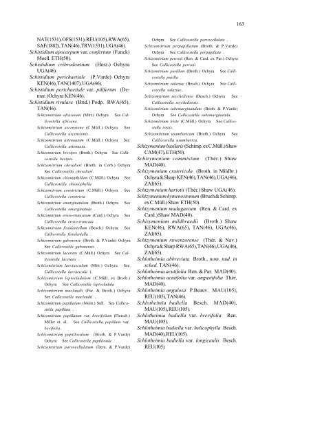 Checklist of the mosses of sub-Saharan Africa