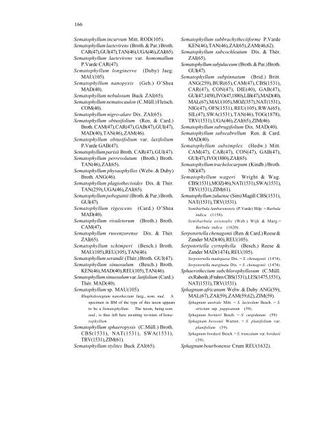 Checklist of the mosses of sub-Saharan Africa