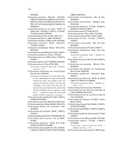 Checklist of the mosses of sub-Saharan Africa