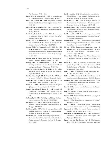 Checklist of the mosses of sub-Saharan Africa