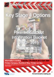 Year 9 Options booklet - Tendring Technology College