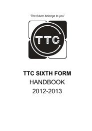TTC SIXTH FORM - Tendring Technology College