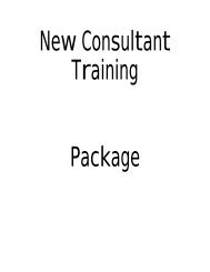 New Consultant Training