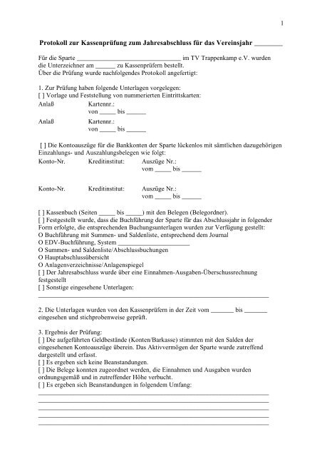 Tv Bericht Muster