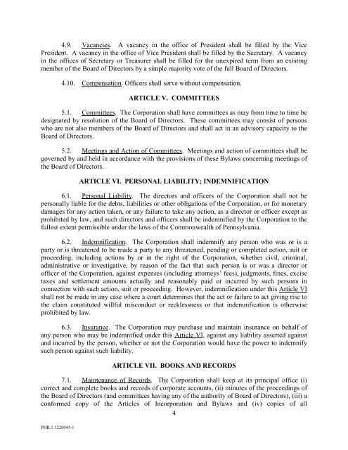 bylaws - Upper Dublin High School - Swimming & Diving