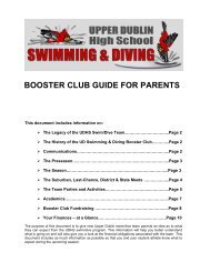 booster club guide for parents - Upper Dublin High School ...