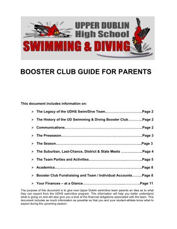 booster club guide for parents - Upper Dublin High School ...