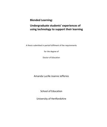 Blended Learning - University of Hertfordshire Research Archive