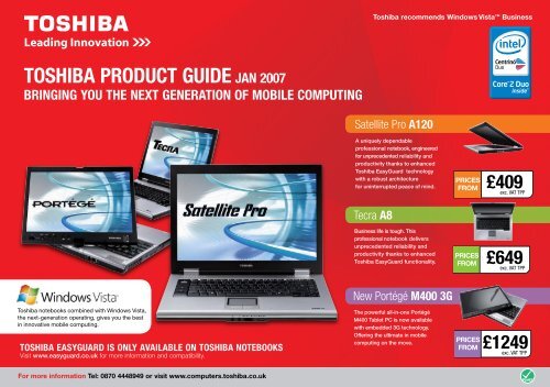 TOSHIBA PRODUCT GUIDEJAN 2007