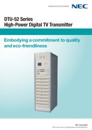 DTU-52 Series High-Power Digital TV Transmitter - Nec