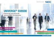 UNIVERGE® SV8500 - Nec