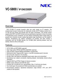 VC-5800 IP Encoder (PDF) - Nec