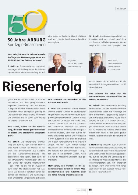 Kundenmagazin today 33, S 15 „alles im Zugriff - Arburg