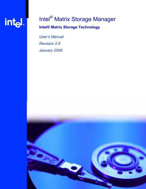 Intel(R) Matrix Storage Manager User's Manual - Fujitsu UK