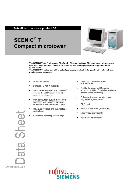 SCENIC T Compact microtower - Fujitsu UK