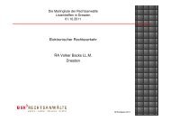 Elektronischer Rechtsverkehr RA Volker Backs LL.M. Dresden