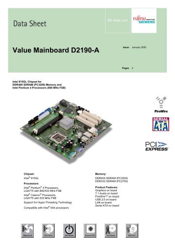 Value Mainboard D2190-A - Fujitsu UK