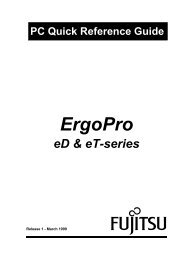 ErgoPro eT & eD series Quick Reference Guide - Fujitsu UK