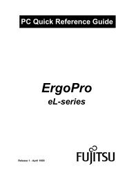 ErgoPro eL series Quick Reference Guide - Fujitsu UK