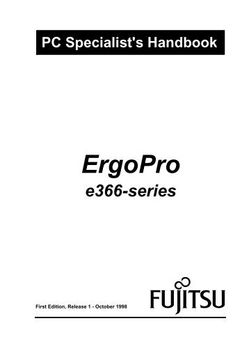 ErgoPro e366 series PC Handbook - Fujitsu UK