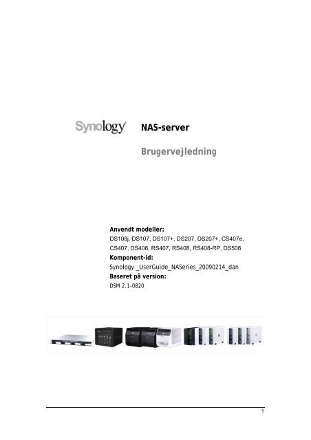 NAS-server Brugervejledning - Synology Inc.