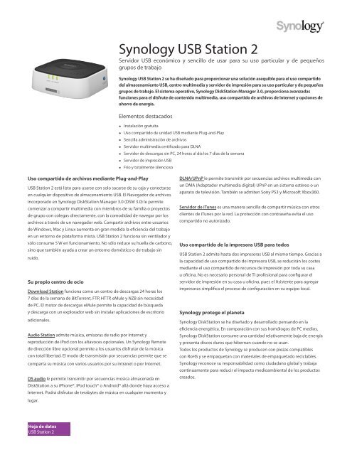 Synology USB Station 2 - Synology Inc.