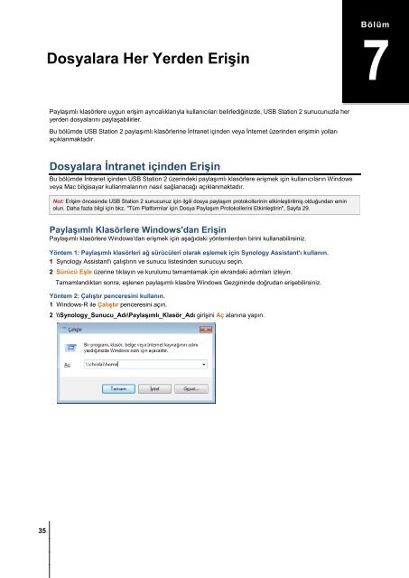 USB Station 2 Kullanım Kılavuzu DSM 3.2 Esas ... - Synology Inc.